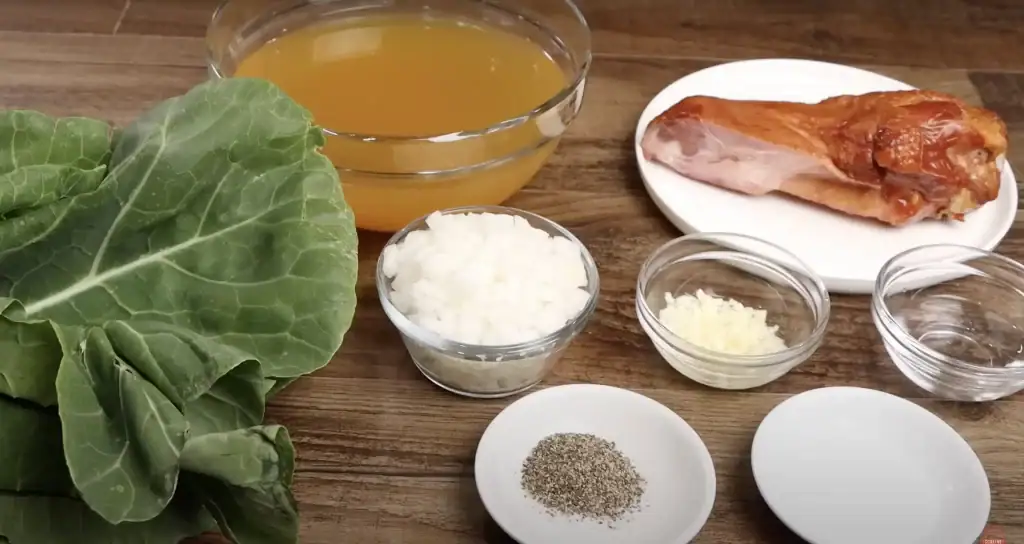 Ingredients for Southern Collard Greens